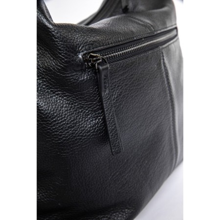 Sobo bag female, genuine leather, Ludor black, 35x10x28 cm-2
