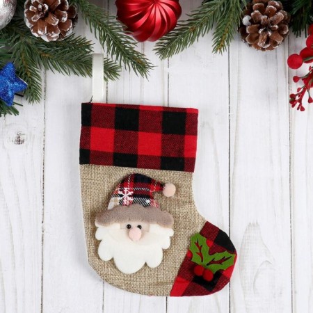 Nosok for gifts "Santa Claus, Ostanist" 12x15.5 cm, red-brown-1
