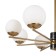 Suspended lamp Freya Fr5230PL-08BS Marble, 810x810x560 mm, E27, 8x60W, brass color