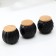A set of ceramic Estet cans, 3 subjects: 280 ml, black color