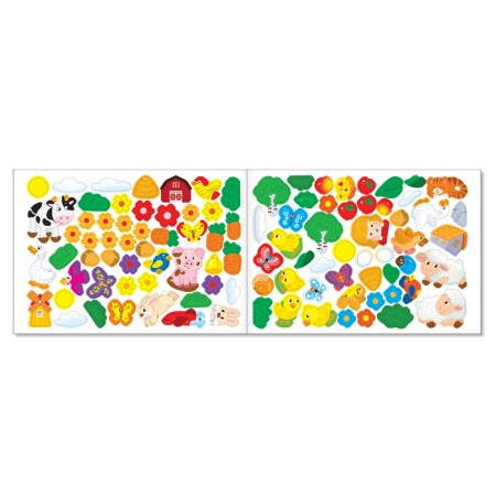 100 stickers set of "animal world", 4 pcs. 16 p.-4