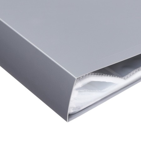 Folder with 100 A4 inserts, 700 μm, calligrata, texture "sand", gray-3