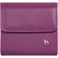 Wallet on the button, the map for maps (3)/coins/bill, purple color 10.2x9.5x3cm