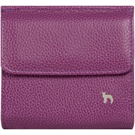 Wallet on the button, the map for maps (3)/coins/bill, purple color 10.2x9.5x3cm