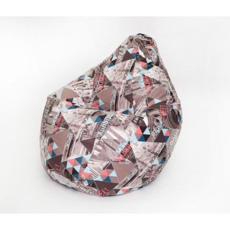 Mear-bag “Pear large”, size 135x90 cm, Print Town Brown, velor