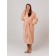 Women's robe with a hood, size 48, color peach