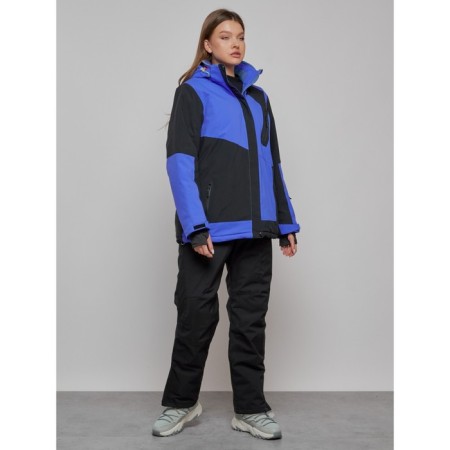 Ski suit female, size 52, blue color-2
