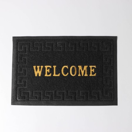 Rug of the hazardous muddy share "Welcome. Meander ", 38 × 58 cm, color mix-2