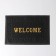 Rug of the hazardous muddy share "Welcome. Meander ", 38 × 58 cm, color mix
