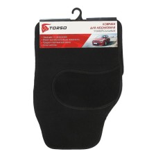 Car mats Torso, pile, 62 × 42 cm, 43 × 30 cm, black, set 4 pcs
