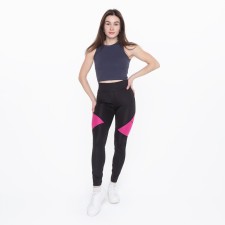 Female leggings, black color, size 48