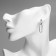 Earrings with rhinestones Xuping Clutch, white color in silver