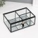 Casket Glass with a metal frame "Easiness with a brush" Transparent 13x18x6.8 cm