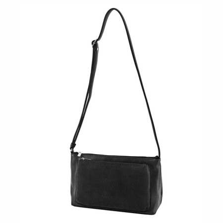 Women's bag (B2800-00140) Artificial leather + suede, black, 1x210x30 cm