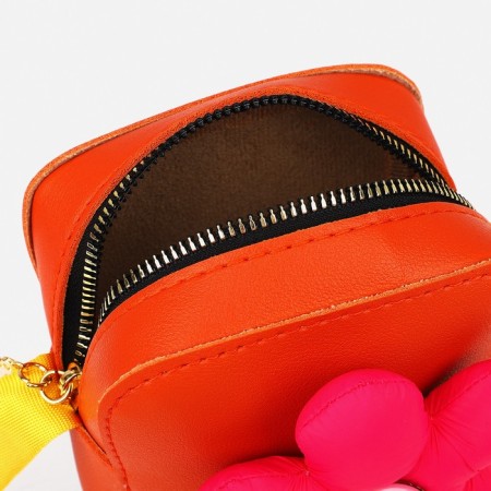 Bag's bag with lightning, long belt, orange color-2