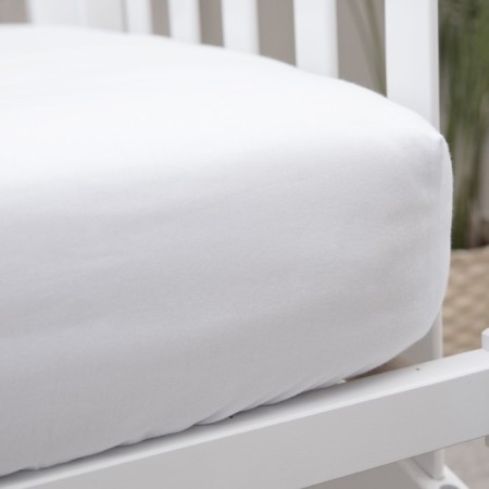 Sheet on elastic band, size 60x120 cm, white color-1