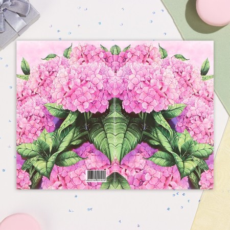 Mini-postcard "Hydrangea" a6-2