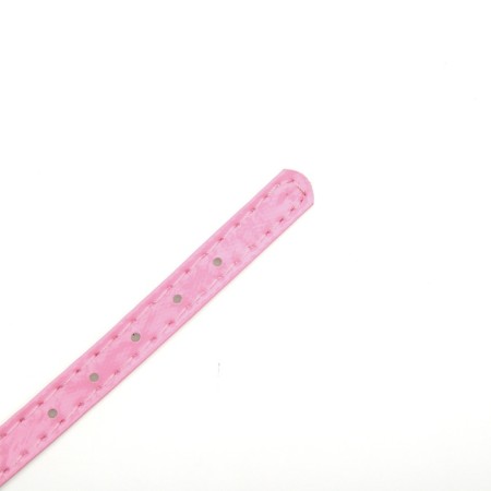 A collar with round rhinestones, 28 x 1 cm, Osh 21-25 cm, arts. The skin, pink-5