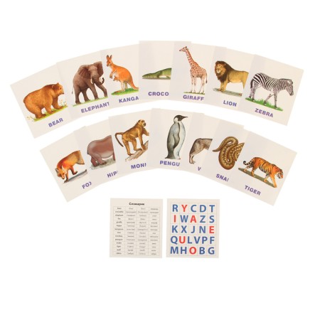 Training cards English "Zoo"