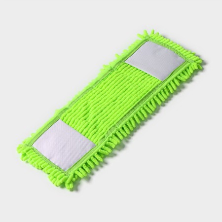Nozzle for a flat mop of the share, 43 × 13 cm, microfiber booklies, green color-3