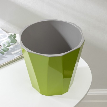 Flower pots with an insert "Palermo", 3.6 liters, olive color-2
