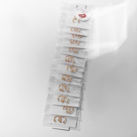 Circular in an eyebrow (piercing), spike, d = 10 mm, pair, color gold (indivisible packing 12 pairs, price per pair)-2