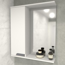 Cabinet-mirror Leon 60, left, gray color, 15 x 60 x 70