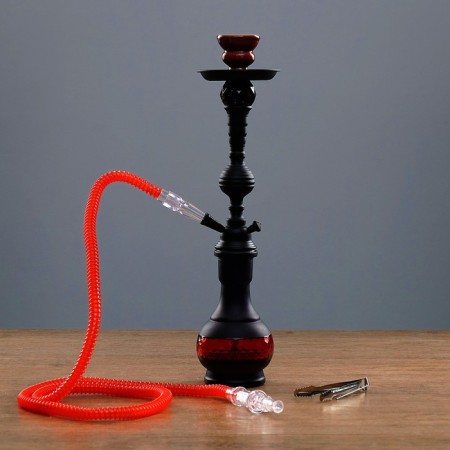 Hookah 47 cm, 1 pipe, 10 x 43 cm, black