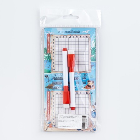 Set 2 in 1 "Sea Battle of Quiet Waters" and "Balda", 2 laundered markers, 3 game fields-5