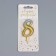 Candle for the cake the number "Oval" "8", 5.5 cm, gold-serebly