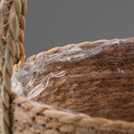 Kashpo wicker "Kenya" cylinder with handles, 21.5x21.5x18.8 cm, natural-4