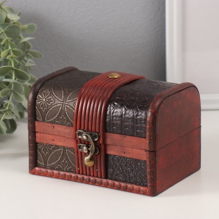 Casket Wood Equamable "Python and Medallion" chest mix 11x16x10.5 cm