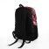 School backpack from textiles on lightning, 3 pockets, red