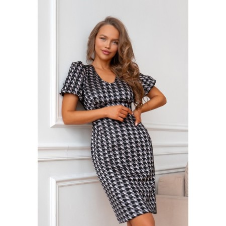 Women's dress, size 44, gray-black color 5605-6