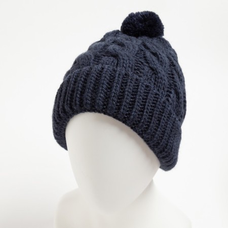 Female hat, dark blue color, size 56-58