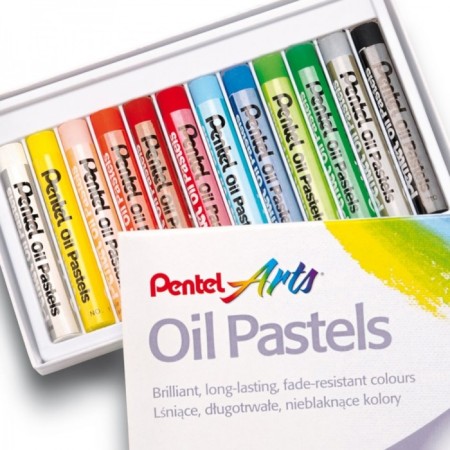 Oil pastel, 12 colors, Pentel, 8/60 mm, in cardboard-4