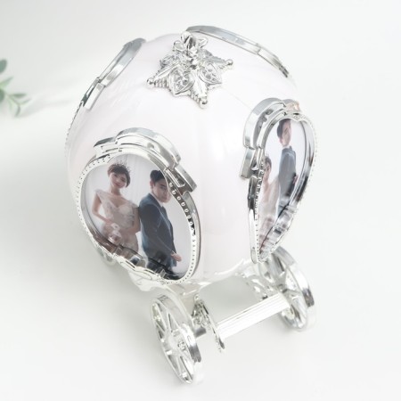 Photo frame Plastic 10x7.5 cm Music "Boil" White with silver 24x17.5x13 cm-4
