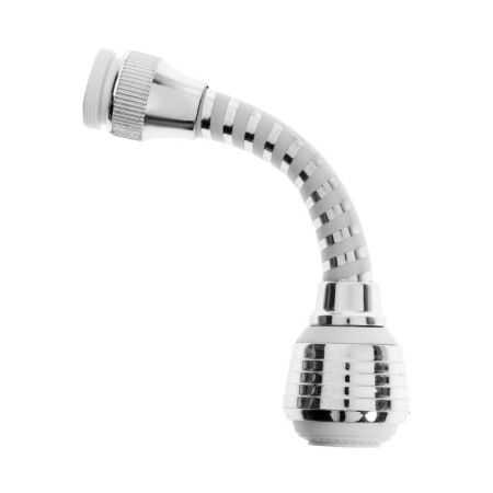 Zein z3603 aerator, rotary, on a hinge, flexible, 2 modes, chrome/white-7