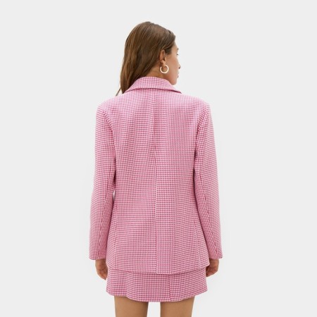 Jacket female double -breasted mist p. 44, pink/white-6