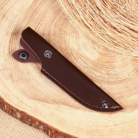 The scabbard is a leather knife cover, under a blade up to 10 x 3 cm, dark brown-3