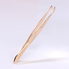 Pinzet beast, wide, 9 cm, silver/golden color