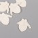 Decor for the creativity of Polystone "Pigeons on the Heart" White Set 6 pcs 3.6x3 cm