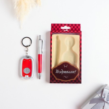 Gift set 2B1 (pen, flashlight red)-1