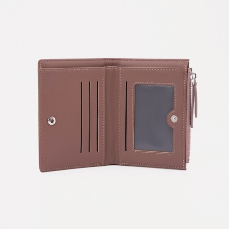 Women's wallet on the button, powder color-2
