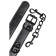 Toyfa Theater, black handcuffs, PU skin, 26.5 cm