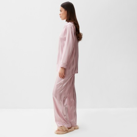 Female pajamas (shirt, trousers) kaftan "strip", powder, size 52-54-2