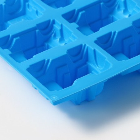 Baking uniform “Truck”, silicone, 22 × 22 cm, 6 cells (9.8 × 4.9 cm), Mix color-3