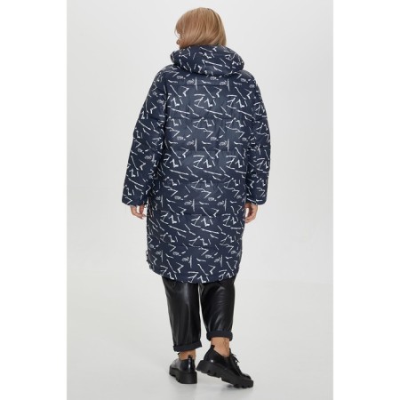 Female coat, size 58, dark blue color-3