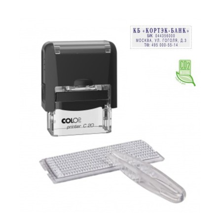 Automatic self-assembled COLOP Printer C20-Set Compact, 4 lines, 1 cash desk, black