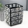 Summary Metal for 1 candle "Crystals" rectangle black 12x10x10 cm